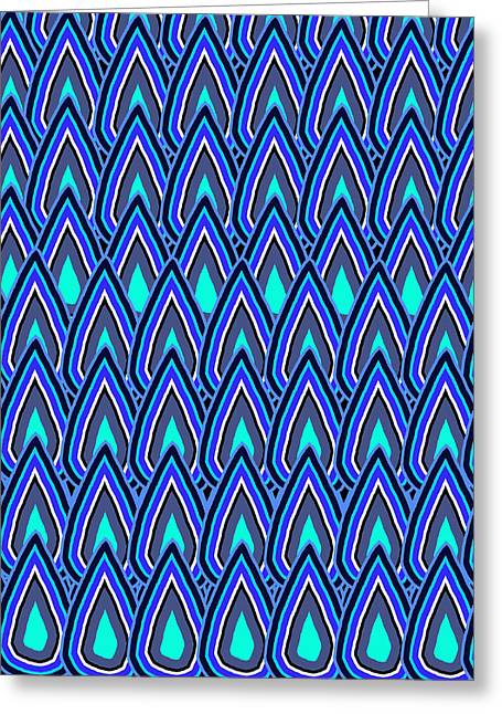 Teardrops In Blue - Greeting Card