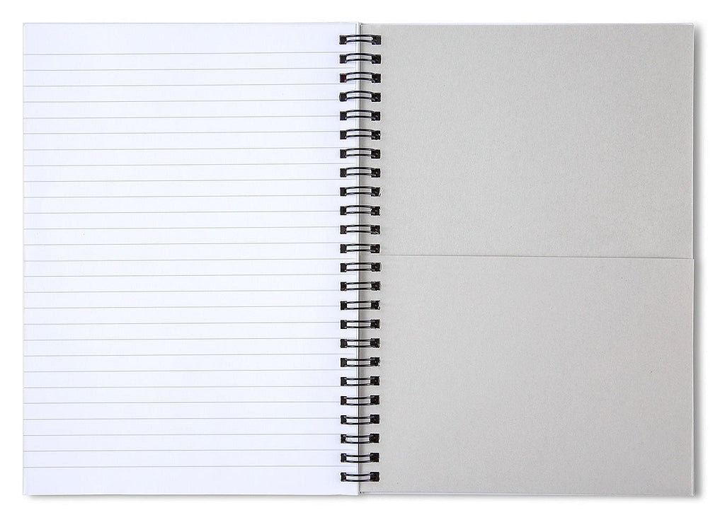 White Swirls On Gray - Spiral Notebook