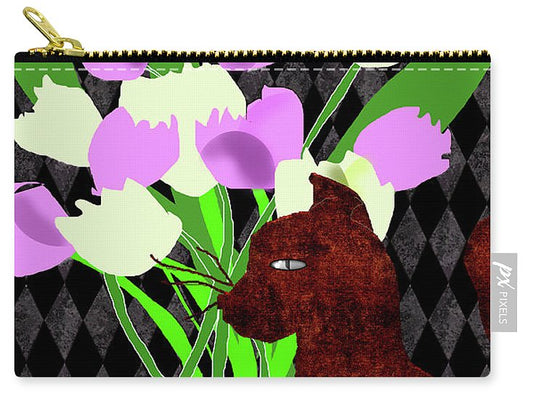 The Cat and The Tulips - Carry-All Pouch