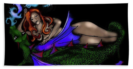 The Maiden and The Dragon - Beach Towel