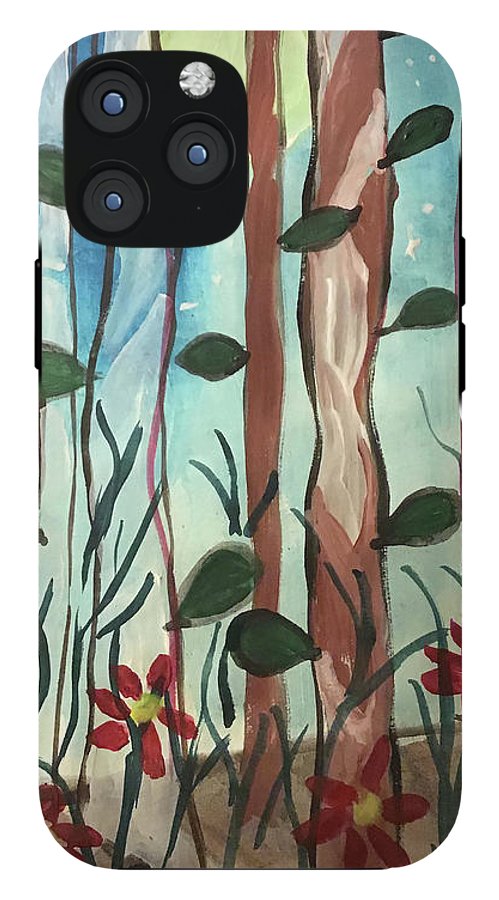 The Moon Behind Trees - Phone Case