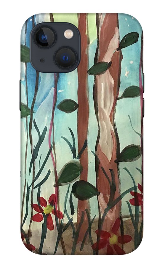 The Moon Behind Trees - Phone Case