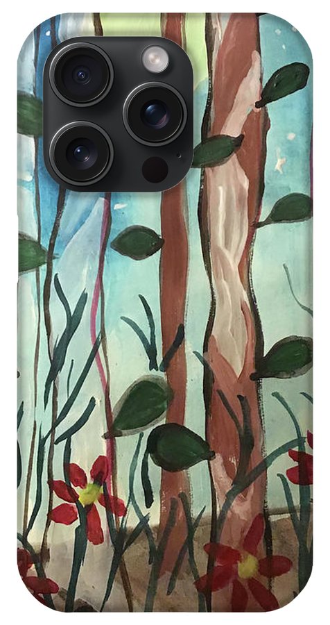 The Moon Behind Trees - Phone Case