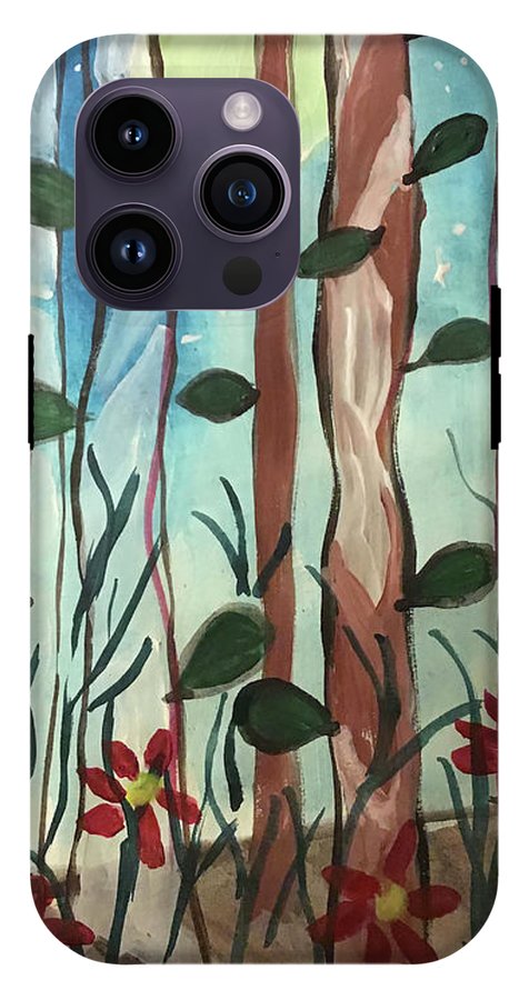 The Moon Behind Trees - Phone Case