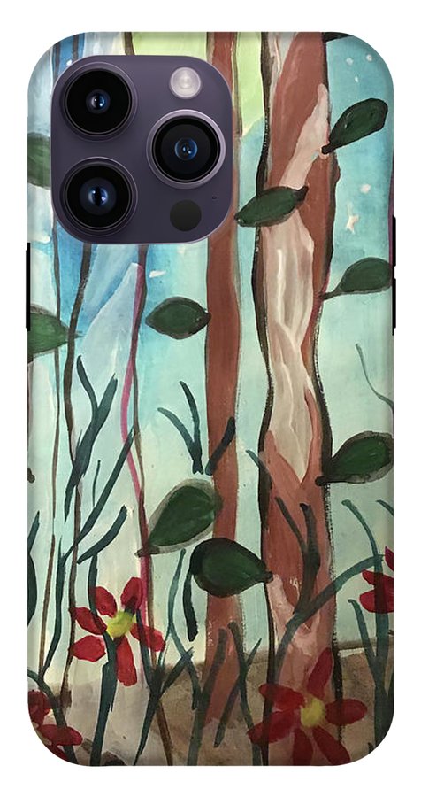 The Moon Behind Trees - Phone Case