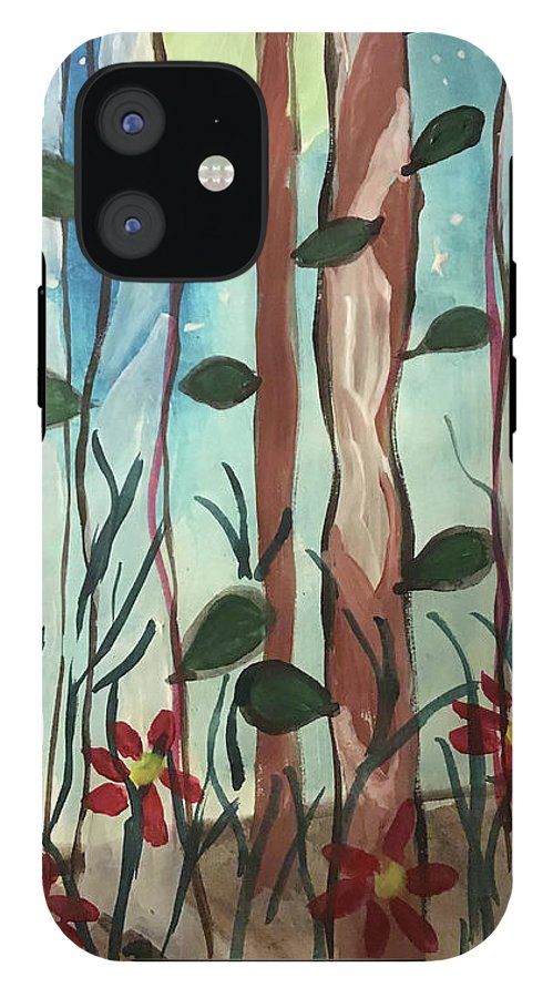 The Moon Behind Trees - Phone Case