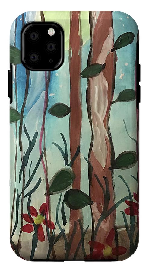 The Moon Behind Trees - Phone Case