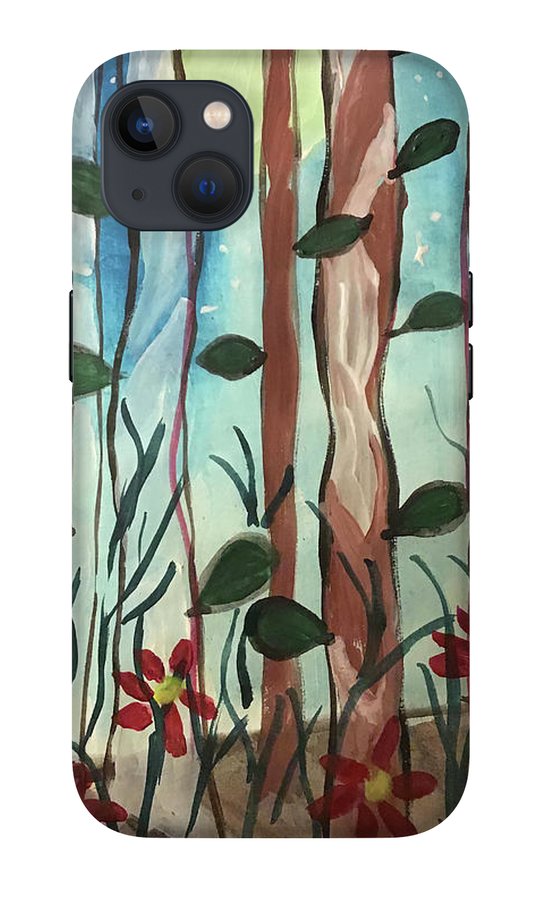 The Moon Behind Trees - Phone Case