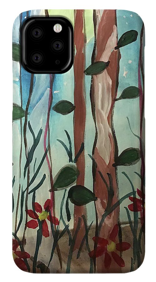 The Moon Behind Trees - Phone Case