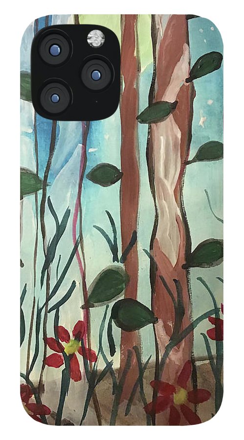 The Moon Behind Trees - Phone Case