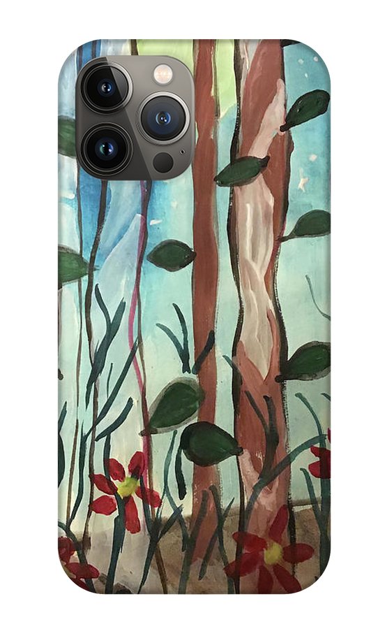 The Moon Behind Trees - Phone Case