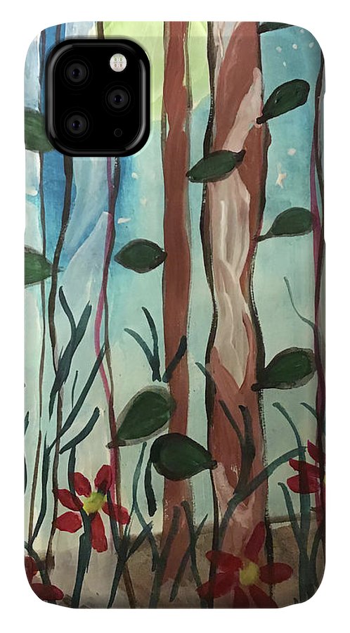 The Moon Behind Trees - Phone Case