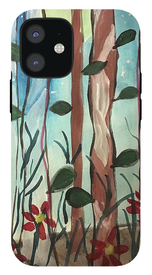 The Moon Behind Trees - Phone Case