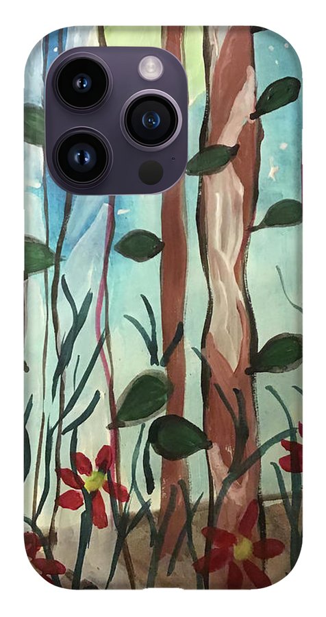 The Moon Behind Trees - Phone Case