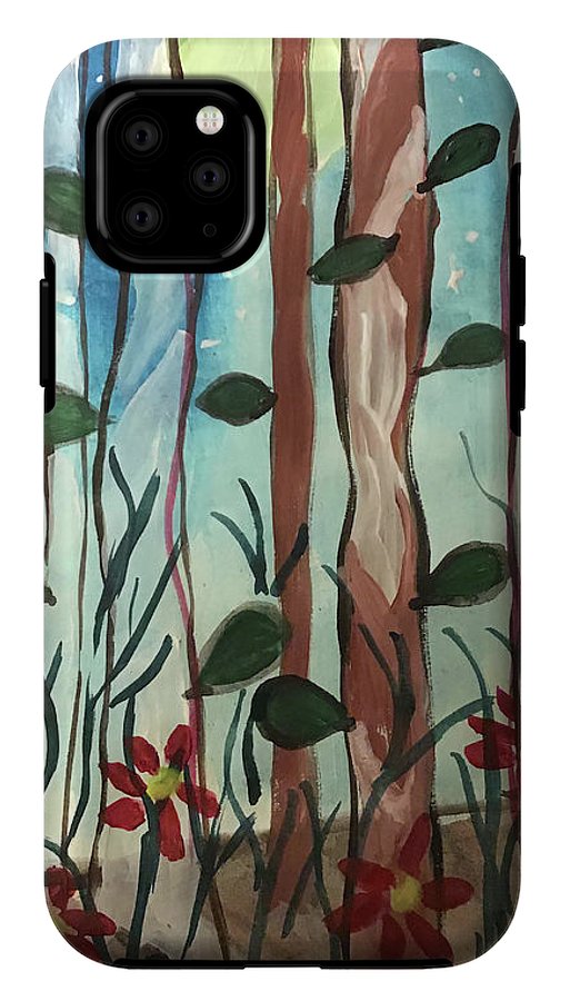 The Moon Behind Trees - Phone Case