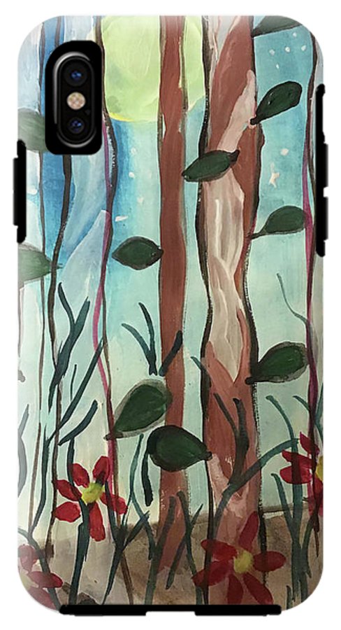 The Moon Behind Trees - Phone Case