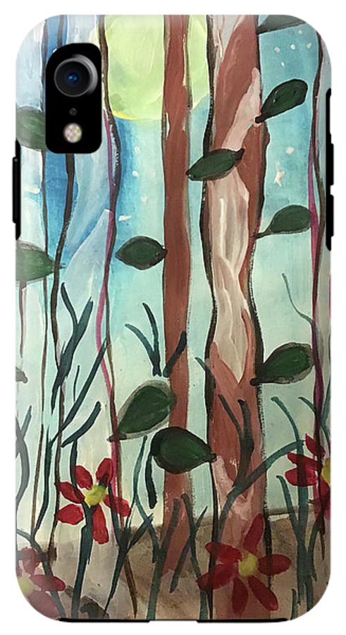 The Moon Behind Trees - Phone Case