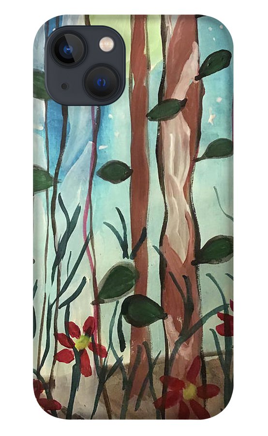 The Moon Behind Trees - Phone Case