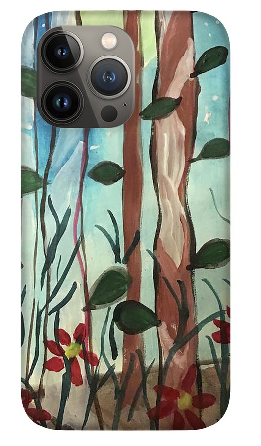 The Moon Behind Trees - Phone Case