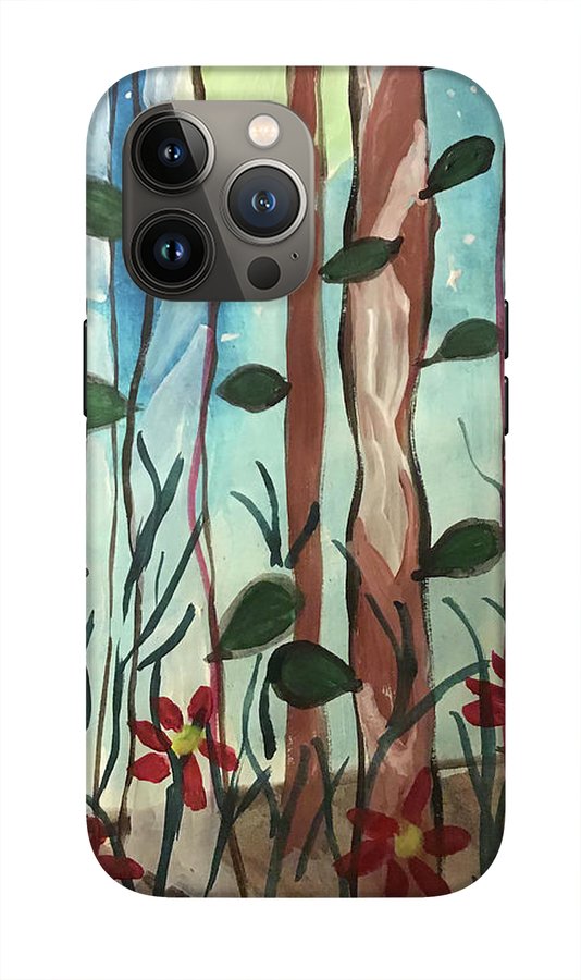 The Moon Behind Trees - Phone Case