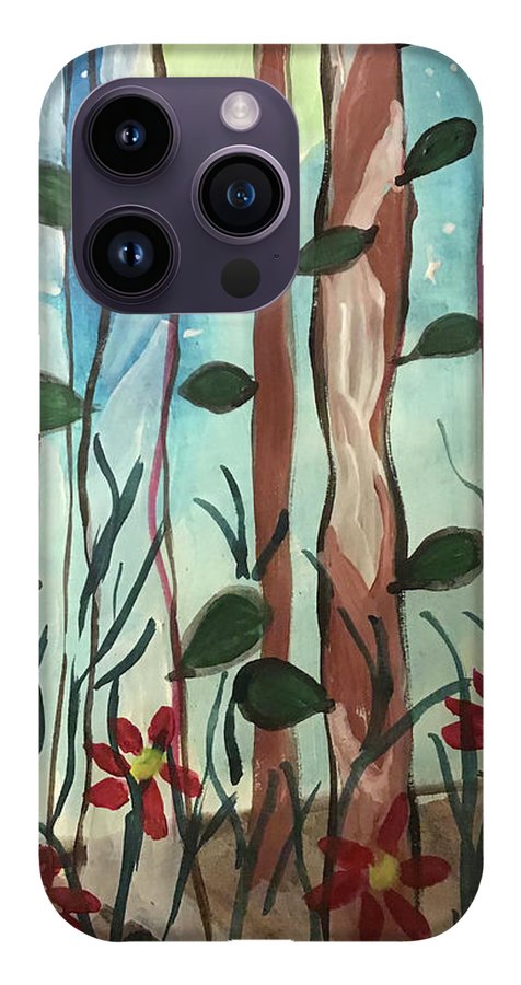 The Moon Behind Trees - Phone Case