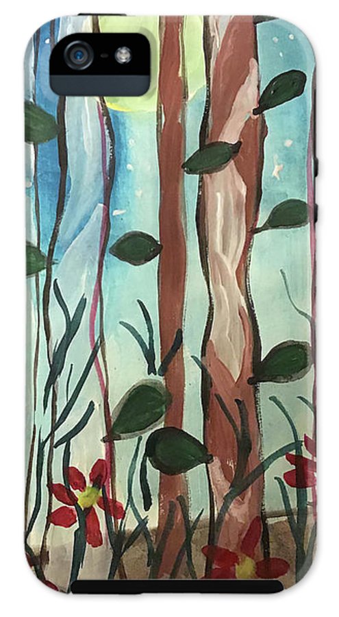 The Moon Behind Trees - Phone Case