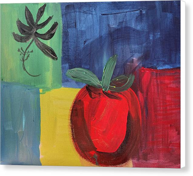 Tomato Basil Abstract - Canvas Print