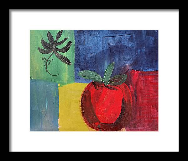 Tomato Basil Abstract - Framed Print