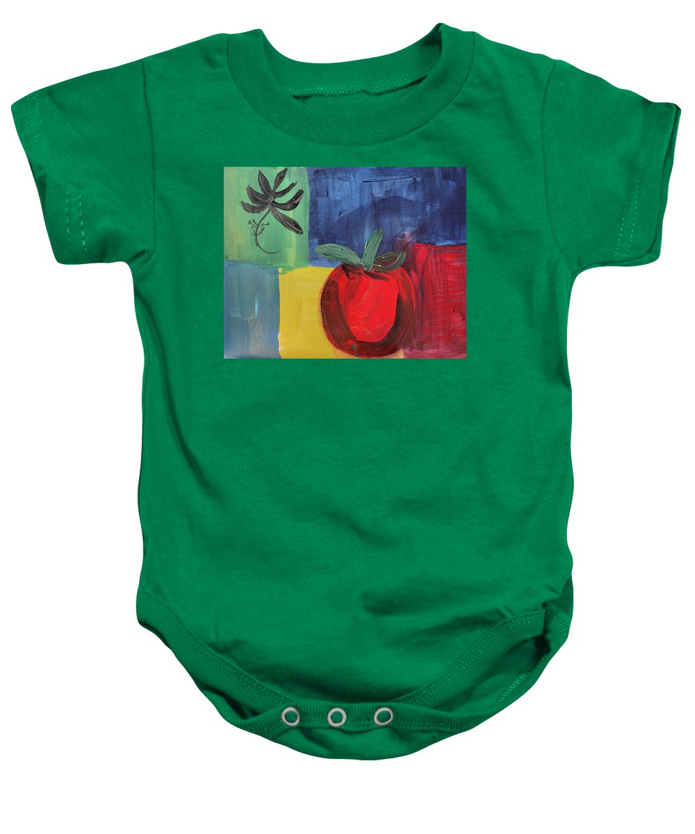 Tomato Basil Abstract - Baby Onesie