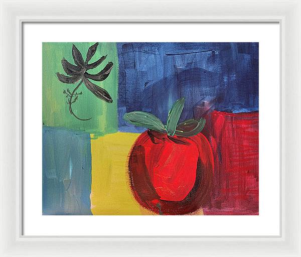 Tomato Basil Abstract - Framed Print