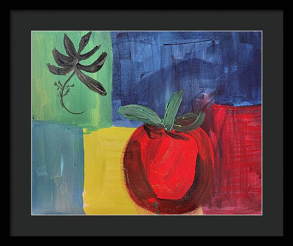 Tomato Basil Abstract - Framed Print