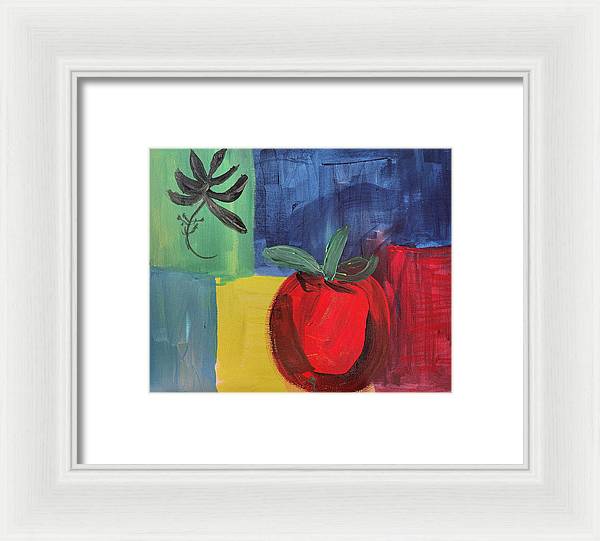 Tomato Basil Abstract - Framed Print