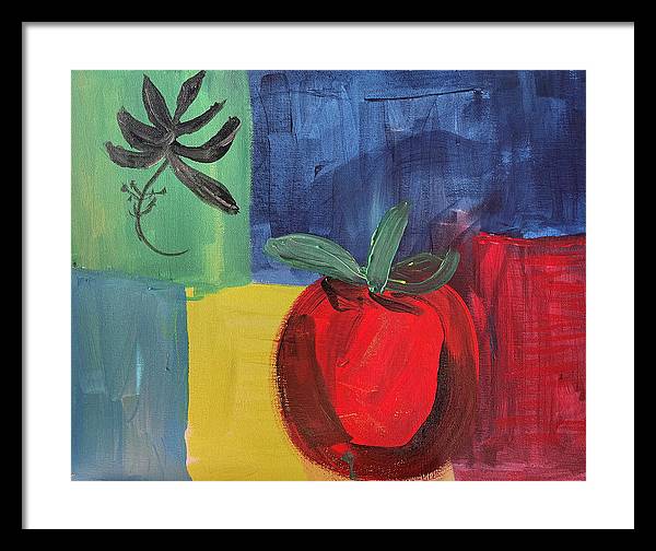 Tomato Basil Abstract - Framed Print