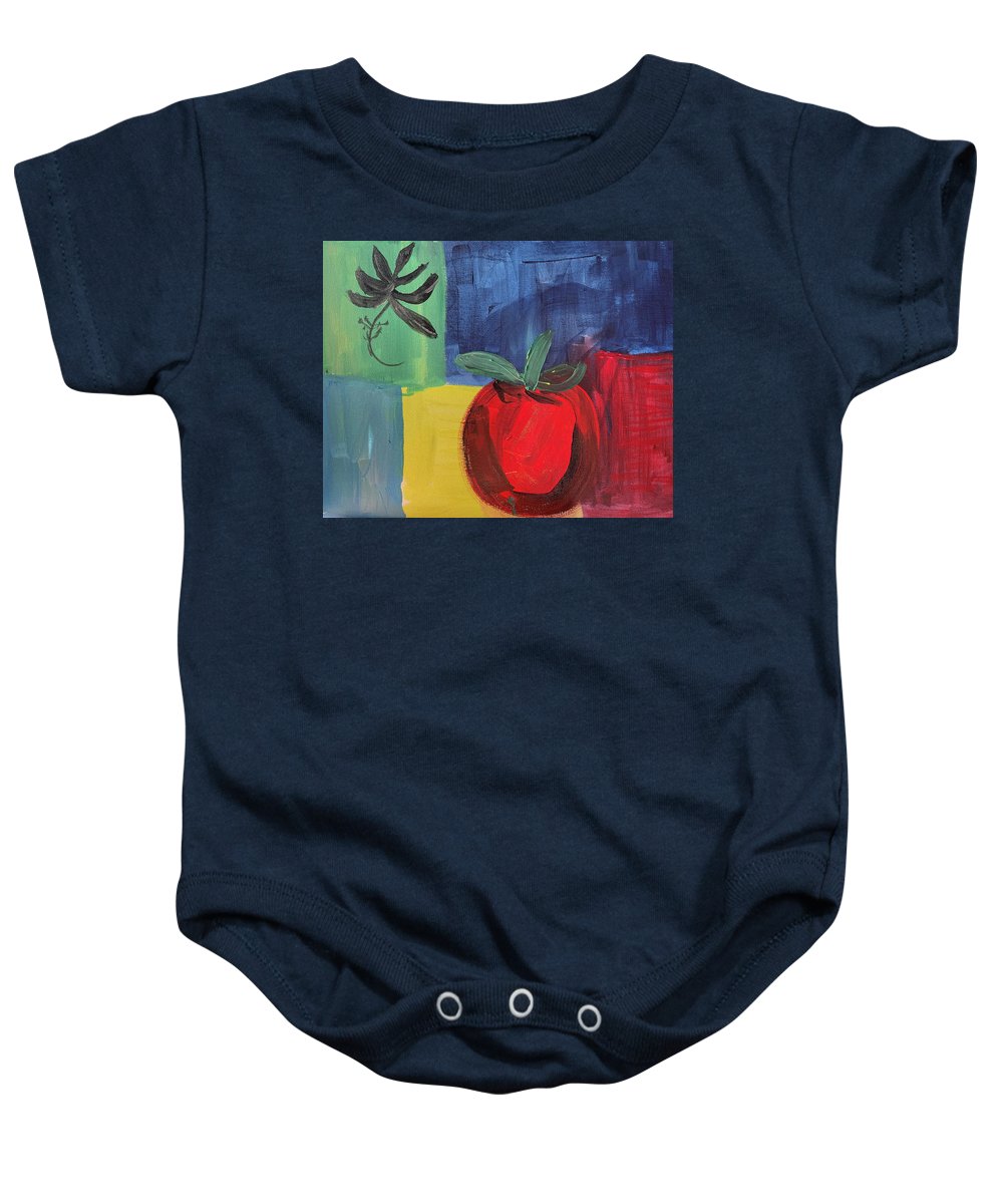 Tomato Basil Abstract - Baby Onesie