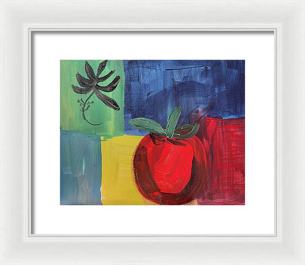 Tomato Basil Abstract - Framed Print