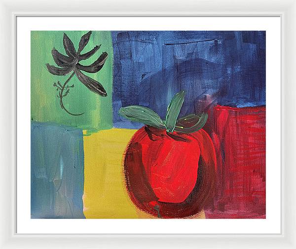 Tomato Basil Abstract - Framed Print