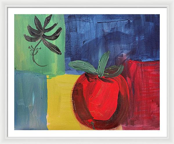 Tomato Basil Abstract - Framed Print