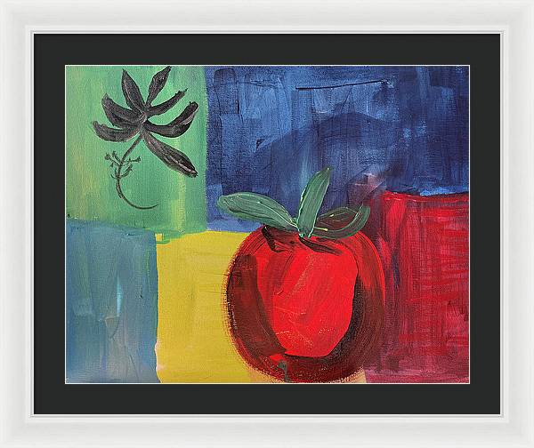 Tomato Basil Abstract - Framed Print