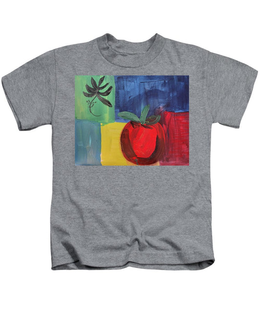 Tomato Basil Abstract - Kids T-Shirt