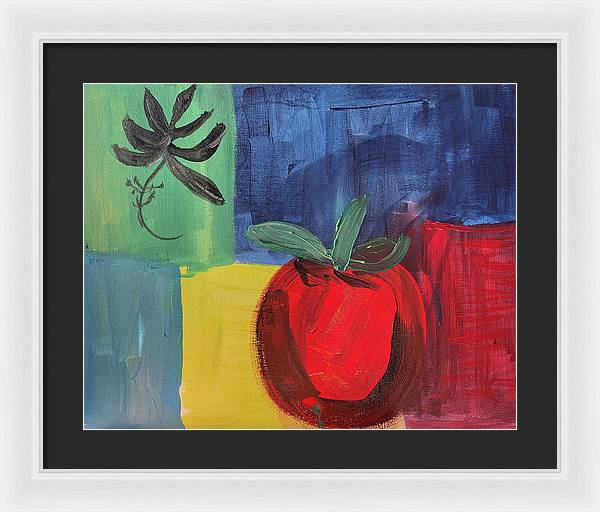 Tomato Basil Abstract - Framed Print