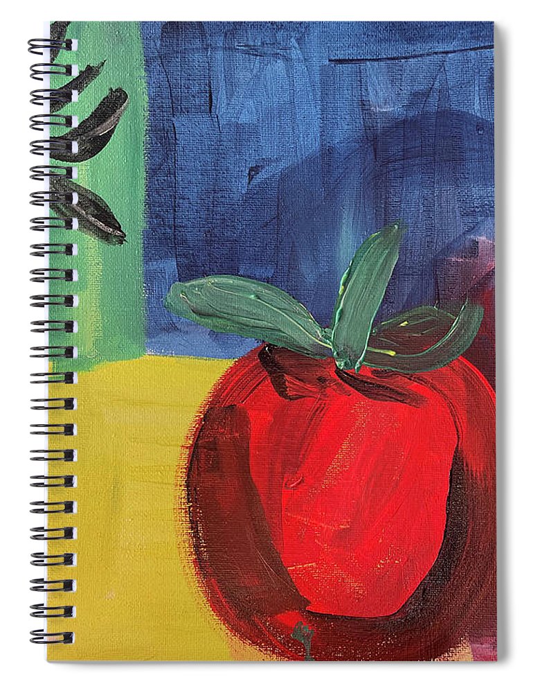 Tomato Basil Abstract - Spiral Notebook