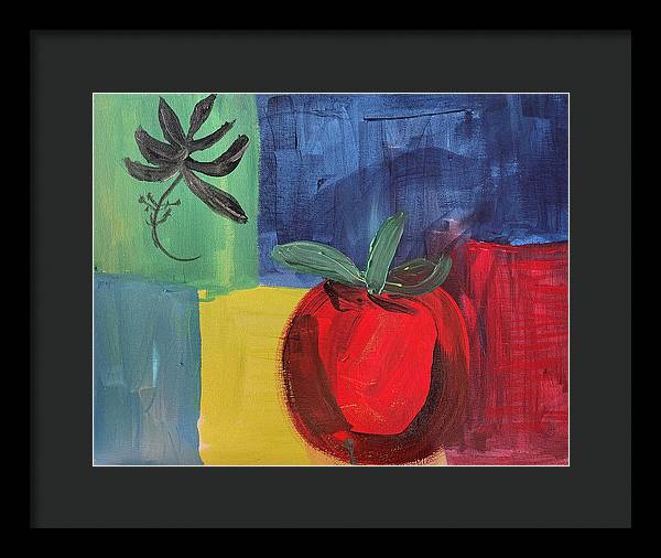 Tomato Basil Abstract - Framed Print