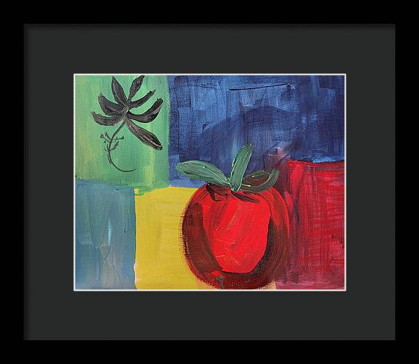 Tomato Basil Abstract - Framed Print