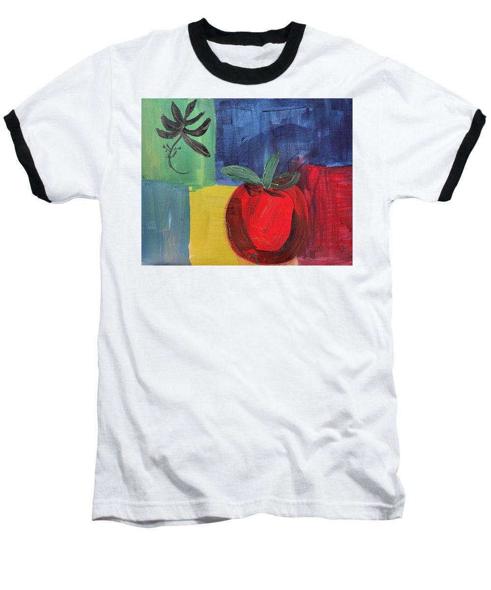 Tomato Basil Abstract - Baseball T-Shirt