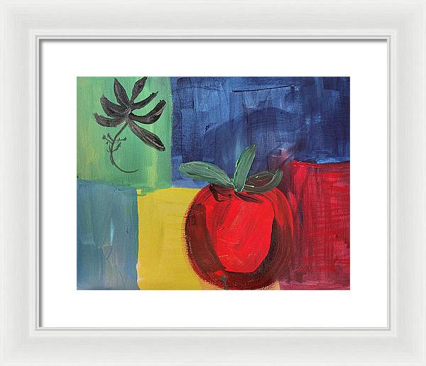 Tomato Basil Abstract - Framed Print