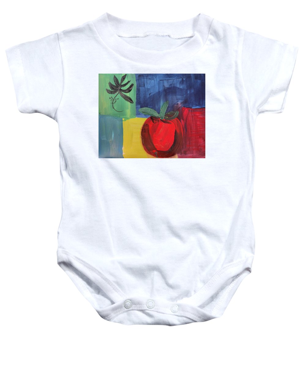 Tomato Basil Abstract - Baby Onesie