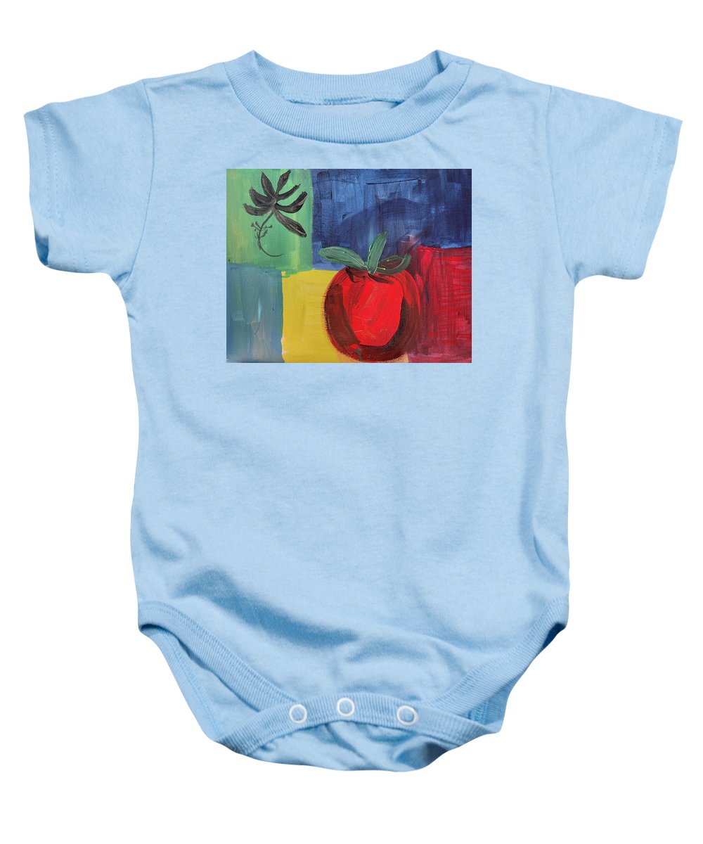 Tomato Basil Abstract - Baby Onesie