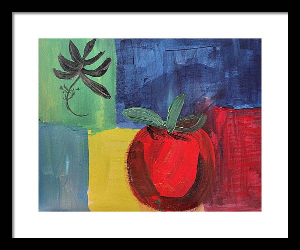 Tomato Basil Abstract - Framed Print