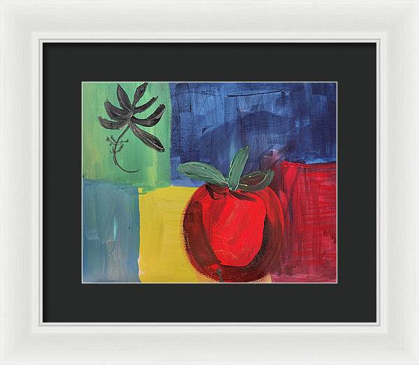 Tomato Basil Abstract - Framed Print