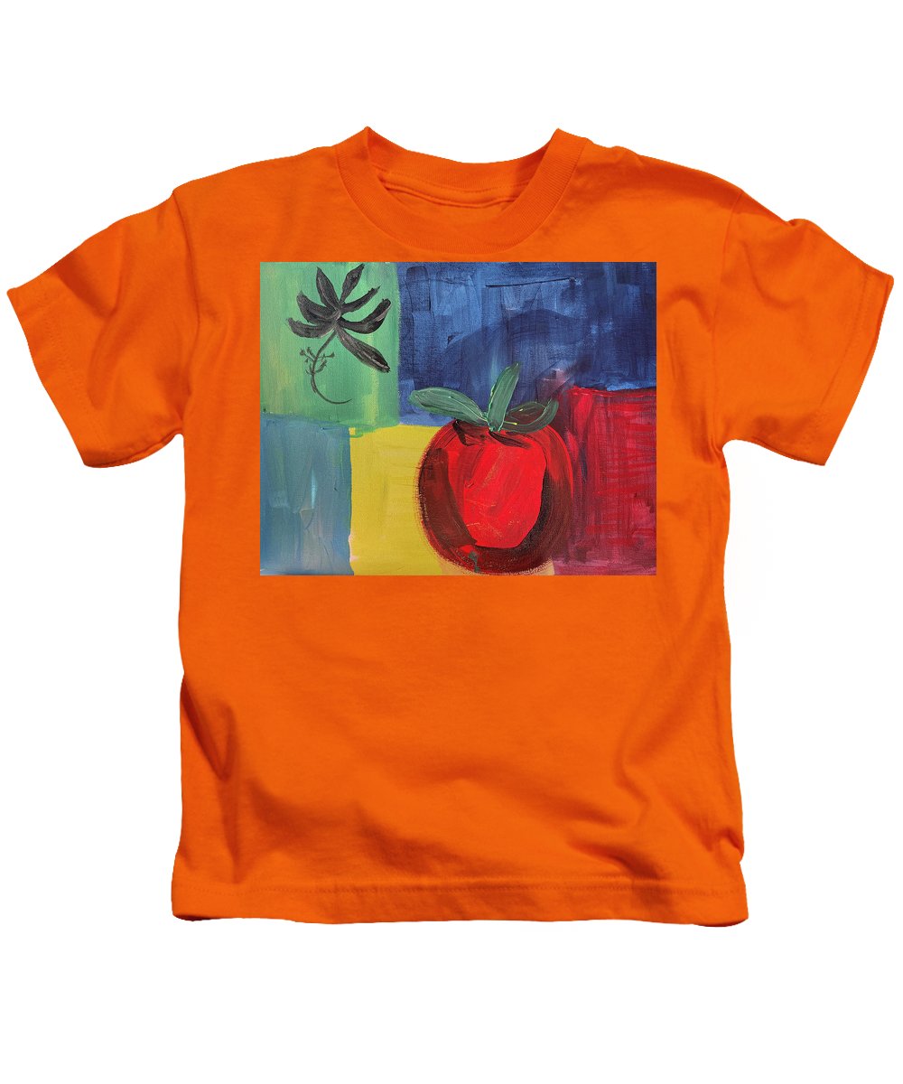 Tomato Basil Abstract - Kids T-Shirt